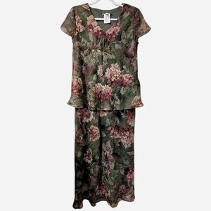 Vintage 90s Floral Maxi Dress